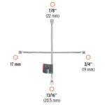 Cruceta 20" (51 cms) pulida y cromadaTruper - Imagen 3