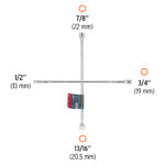 Cruceta 20" (51 cms) para aflojar tuercas Truper - Tres bocas y un cuadro. - Imagen 2