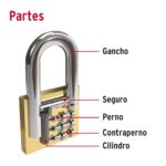 Candado tipo italiano Hermex 40 mm - Imagen 2