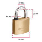 Candado tipo italiano Hermex 40 mm - Imagen 3