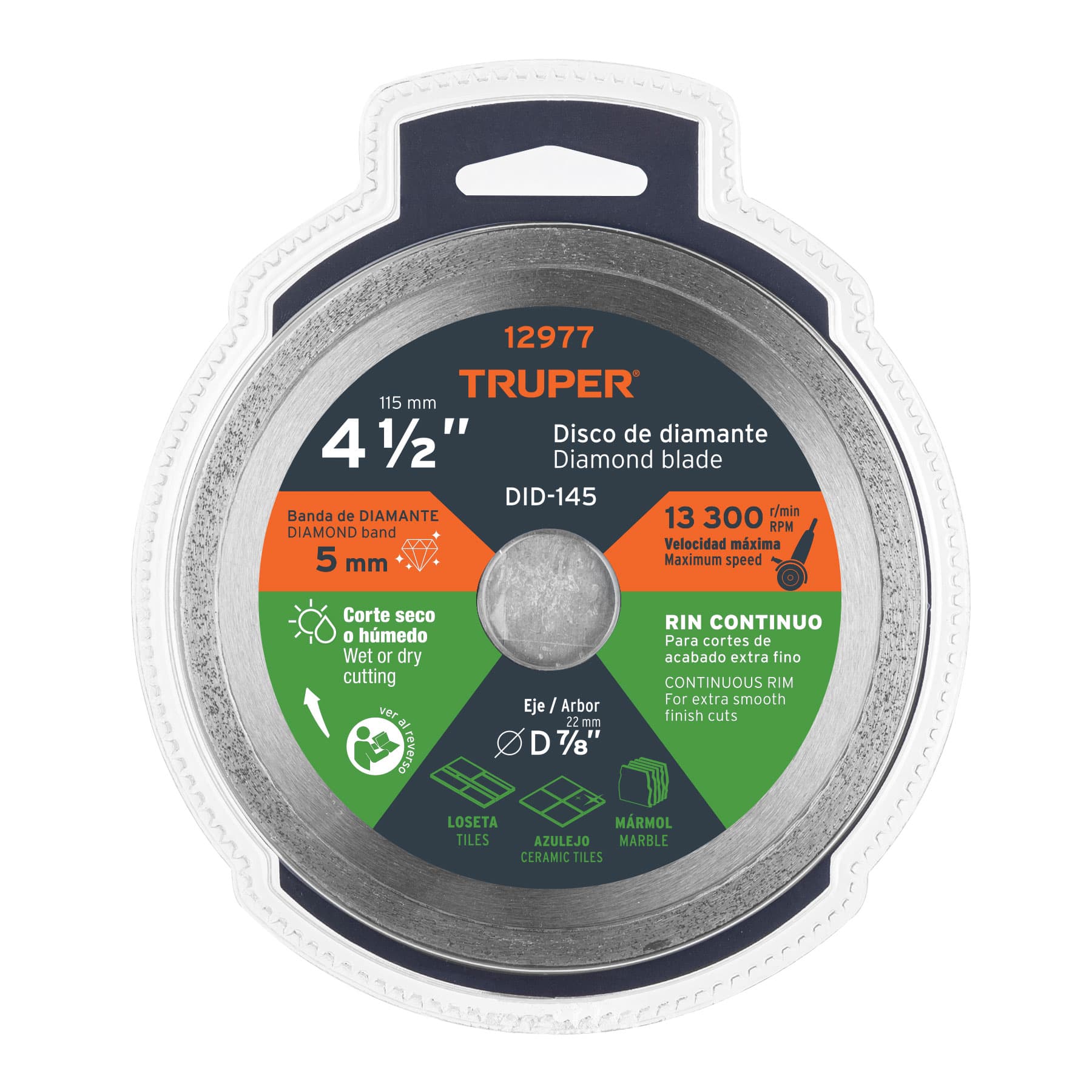 Disco diamantado continuo 4-1-2 4